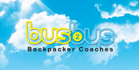 Bus2Bus Bus tours around europe graphic design logo