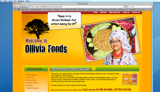 Ollivia Foods whilst working for Oxygen Graphics